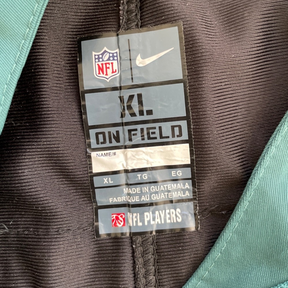 Nike Philadelphia Eagles Carson Wentz 11 NFL 100 Black Jersey Mens XL Stitched - Picture 3 of 16